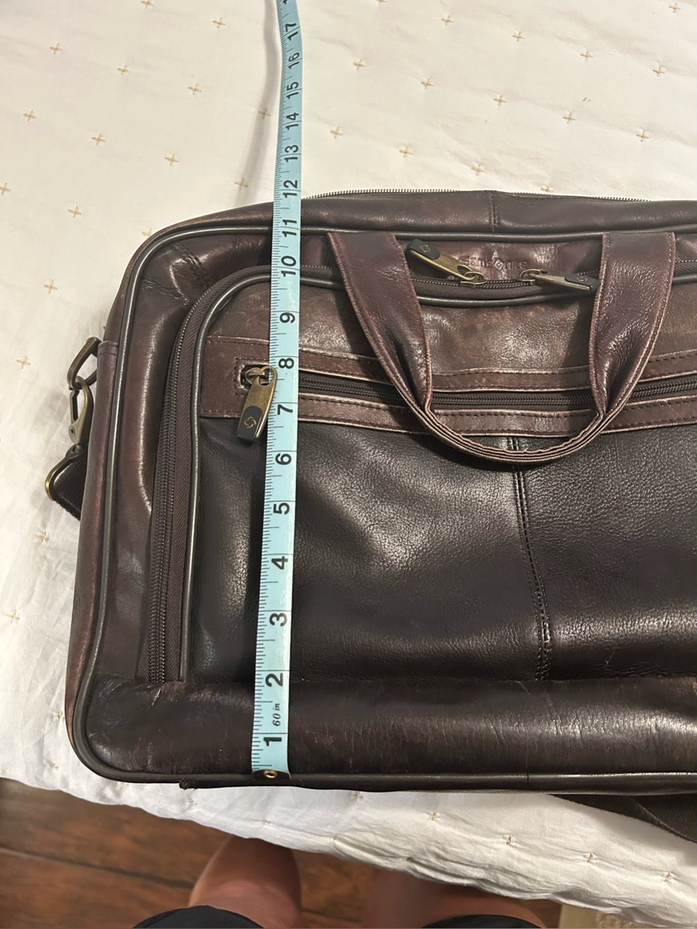 Samsonite Dark Brown Leather Briefcase